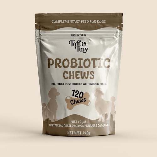 Pouch packaging design - Probiotic Chews for dogs Design by sadiaafrinrumky