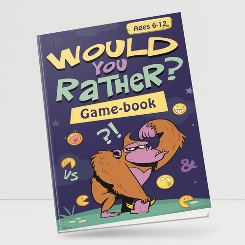 Fun design for kids Would You Rather Game book Design by Krisssmy