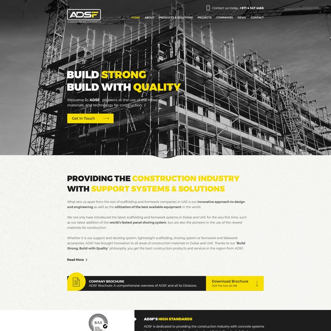 Construction Company Website Design | Web page design contest