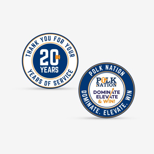 Employee Service Tenure Milestones Commemorative Coin Design by Ahsanaq