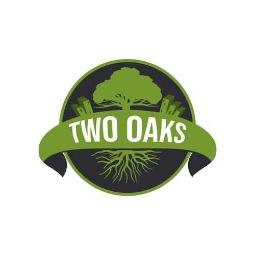 Construction, 3 business owners, use the work TWO oaks in our logo , very bold and intense  graphic Design by maranandreea