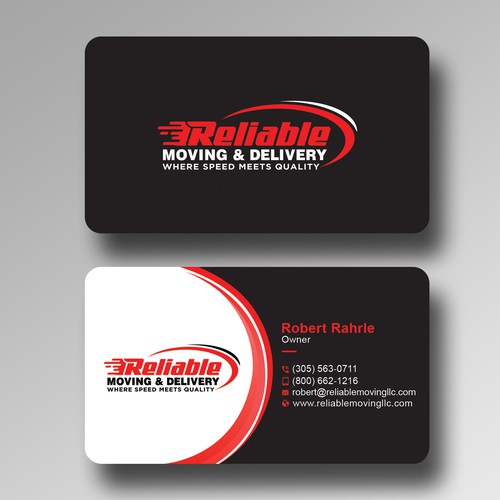 Business Card Design for Moving Company Diseño de Create_Point