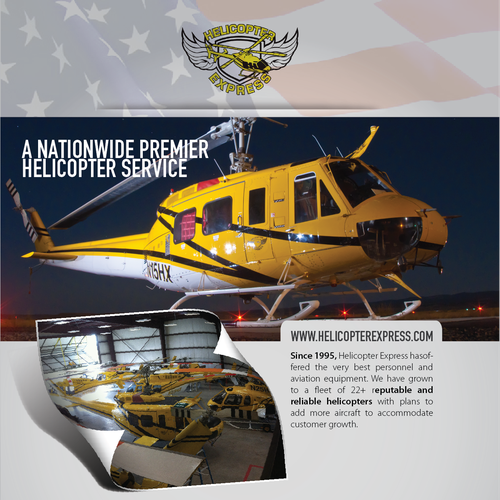 Helicopter Express Needs New Exciting Promotional BROCHURE Diseño de morgan marinoni