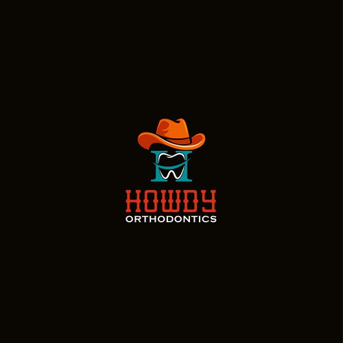 ISO fun, youthful, western themed logo for an orthodontic dental practice in the suburbs Design by Ovita ✏️