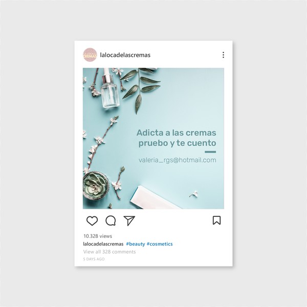 Design by Leon Adama titled "lalocadelascremas instagram post"