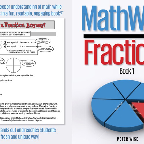 Create a kid-friendly, classy cover for a cartoon-style math workbook series; clips provided Design by Lizn28