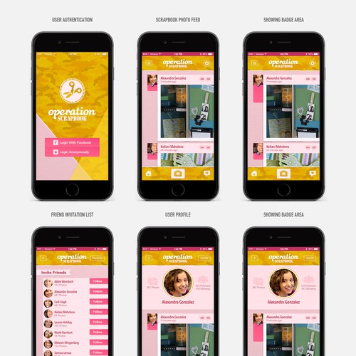 "Operation Scrapbook" - App for scrapbookers Design by Gerardo Betancourt