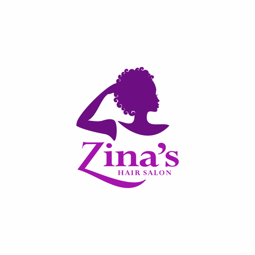 Showcase African Heritage and Glamour for Zina's Hair Salon Logo Diseño de Ok Lis