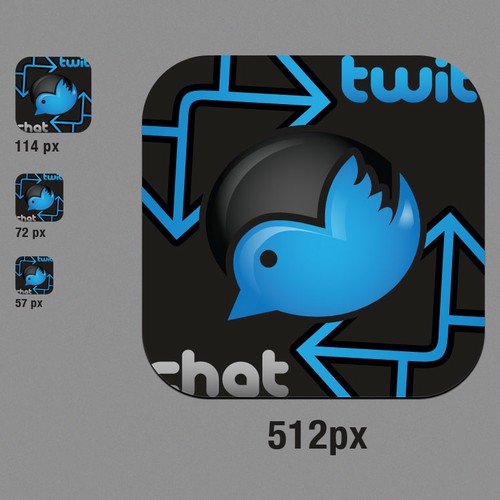 Create iOS App Icon for TwitChat™ for Twitter  Design by akaVanyok