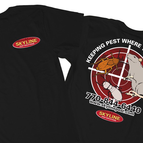 t-shirt design for Skyline Pest Solutions Réalisé par A.M. Designs