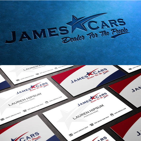 Design by GP Nacino titled "James Cars needs a new logo"