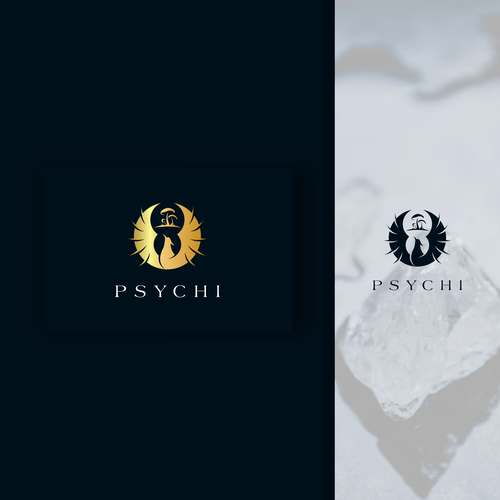 Diseño de Psychi - a golden Phoenix and wild psilocybin mushrooms de Yo2X