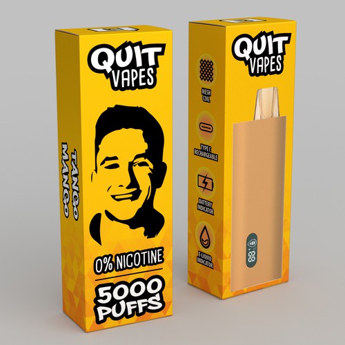 Quit Vape Package for disposable vape device Design by Fajar Juliandri