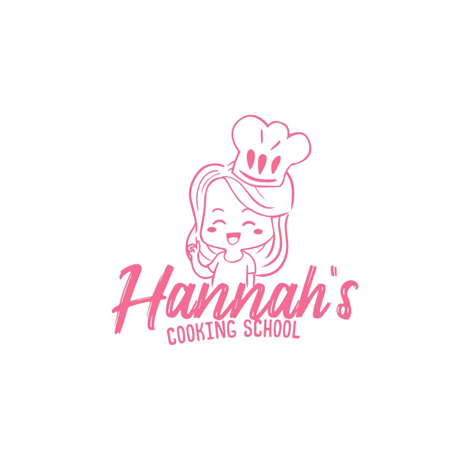 Kawaii logo with the title 'Logo for Cooking School'