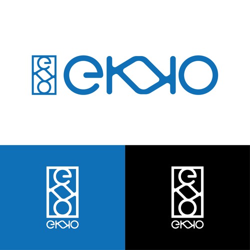 SIMPLE LOGO - ekko Letters then dm after Design by FZBDesign