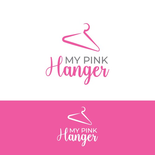 Stylist in Need of Iconic Pink Hanger Logo-ontwerp door Digitalum