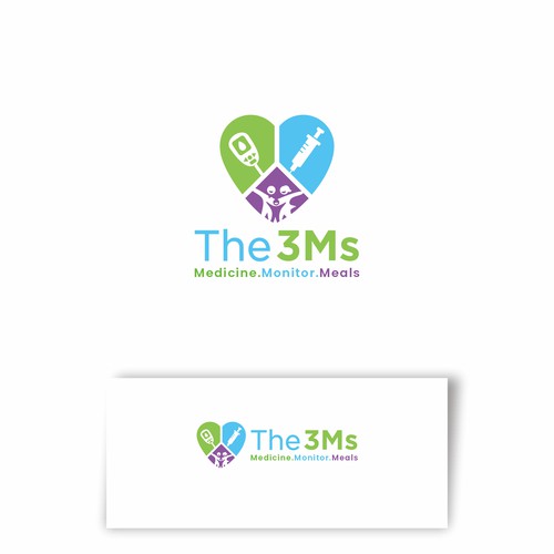 Logo for National Type 1 Diabetes Behavioral Health Research Study “3Ms 2.0” Design by Hoki™