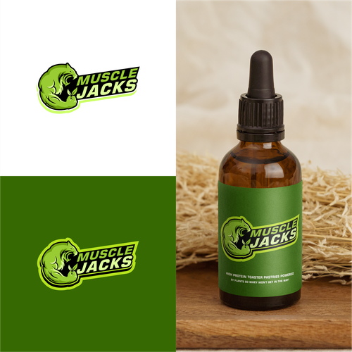 Design a eye catching logo for High protein toaster pastry for muscle bound vegans Design by samsoel