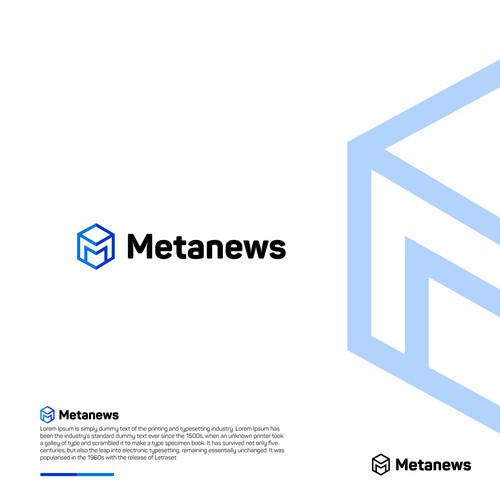 Design a logo for a web3 News platform called MetaNews Design by Ontura