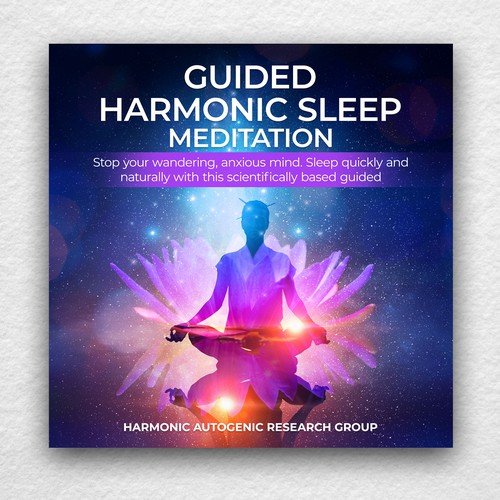 Design an abstract dark on dark sleep meditation book cover Design by The Cloud Digital