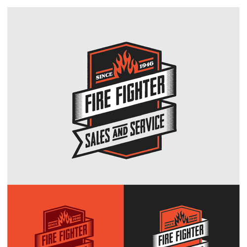 GUARANTEED: Create a bold imagery & font logo for Fire Fighter Sales & Service Design by Steve Hai