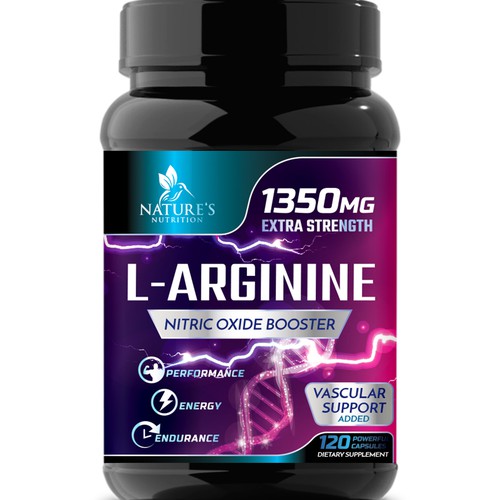 Diseño de Powerful L-Arginine Capsules Design Needed for Nature's Nutrition de Wfemme