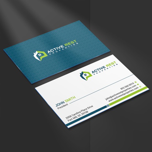 Modern Business Cards for Active Rest Properties Design by fastdesign86