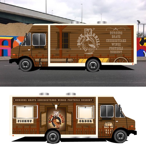 Western themed food truck | Car, truck or van wrap contest