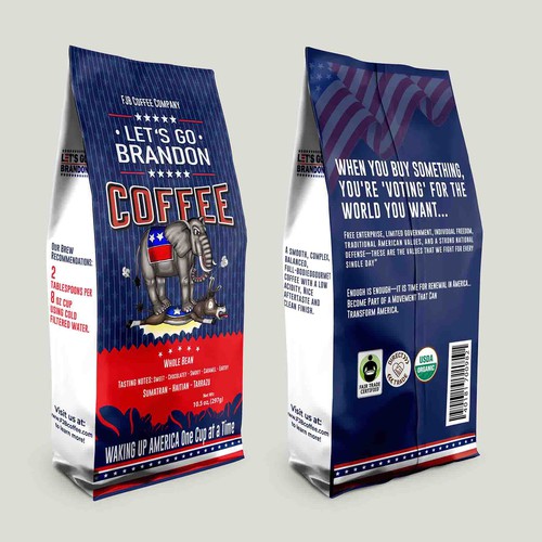 Diseño de Coffee Bag design that appeals to "Let's Go Brandon" Coffee Drinkers de ronin71