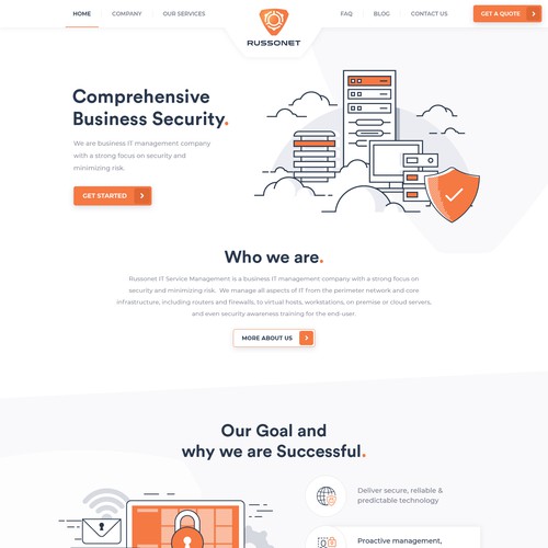 Create a modern web site design for an IT management company. Ontwerp door Steve Sen ⚡️⚡️