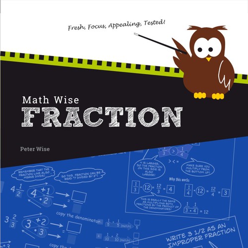 Create a kid-friendly, classy cover for a cartoon-style math workbook series; clips provided Design by bahdimliu