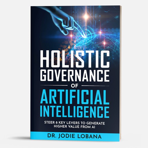 Man and Machine interaction - Book cover needed for Governance of Artificial Intelligence Design by Jasmine'