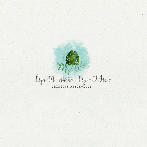Psychologist needing a delicate, feminine watercolor style tree, branch or leaf logo Design by cadina
