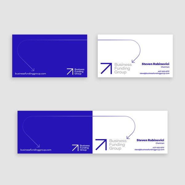 Business cards for financial brand