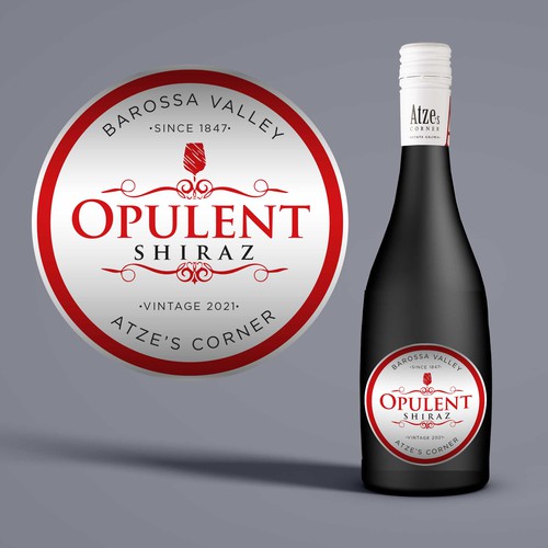 Wine label design. Change suggestions for existing front label. Design by Designer Group