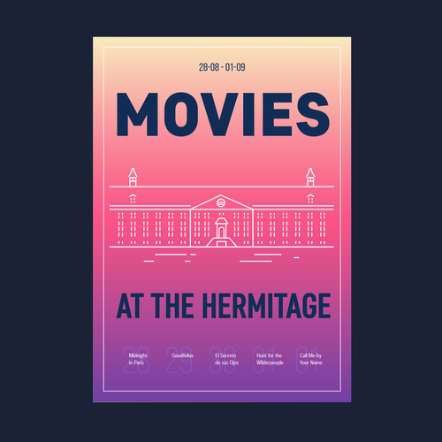 Fun, colorful and laid-back poster for outdoor film festival in historical Amsterdam Réalisé par ppriess