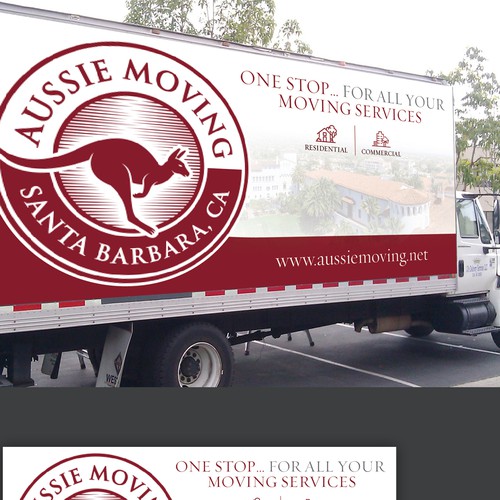 Design Classic Moving Truck artwork for a Santa Barbara Moving Co. Design by Sketch Media™