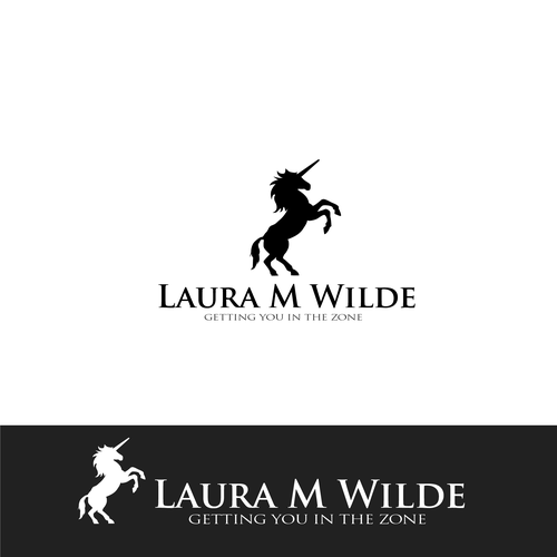 Black Unicorn Logo Design by AllBetterDesign