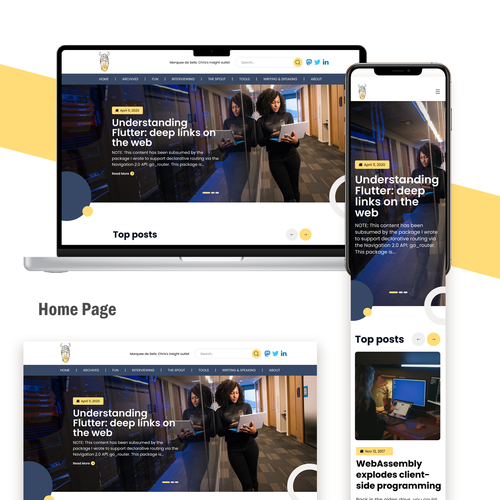 modern redesign for fun technical blog site Design by Technology Wisdom