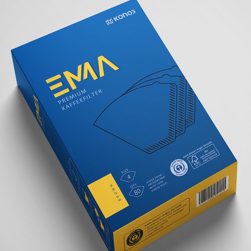 EMMA Coffee filter paper needs a smart packaging Design by Shereef_CM