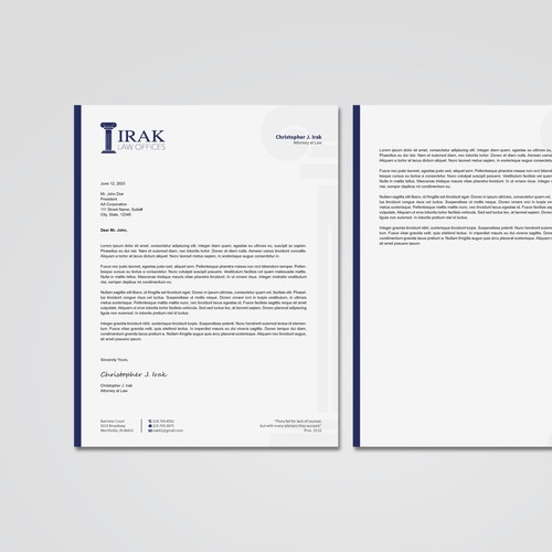 Design a new & improved Legal Letterhead Design by Tcmenk