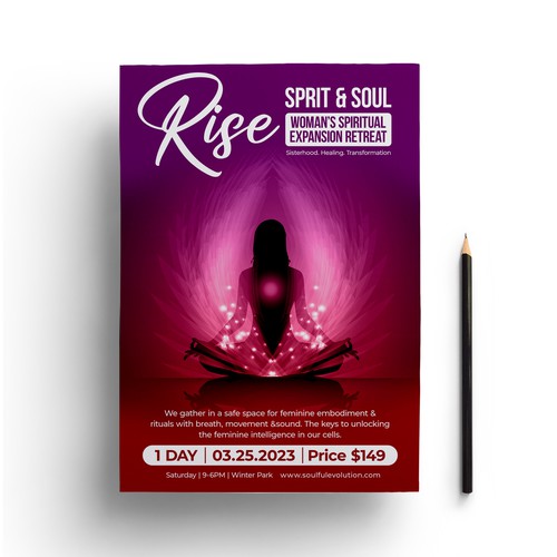 Spiritual Retreat Flyer Design by The Cloud Digital