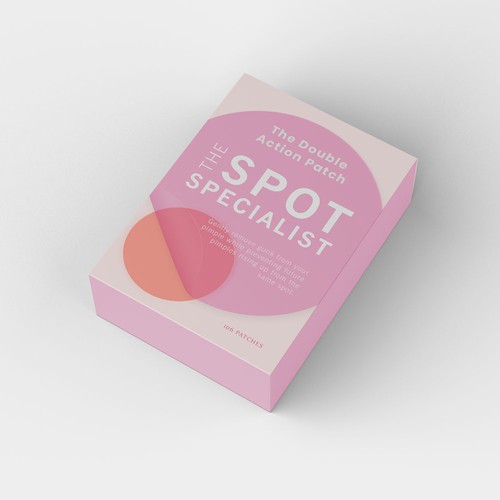 Pimple Patch PACKAGING to appeal to FEMALE BEAUTY user Design by AnaHola