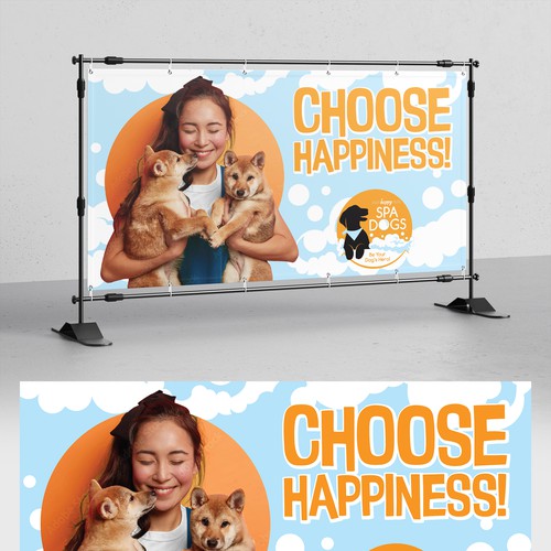 Choose Happiness Banner Design Diseño de FlipVinoya