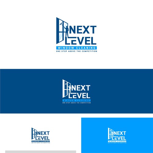 eye-catching window cleaning logo, appeals to homeowners. Design by Esui Studio