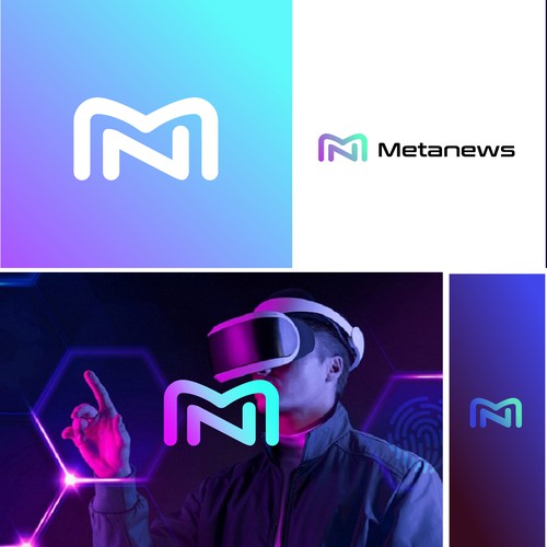 Design a logo for a web3 News platform called MetaNews Design by dellfi ©
