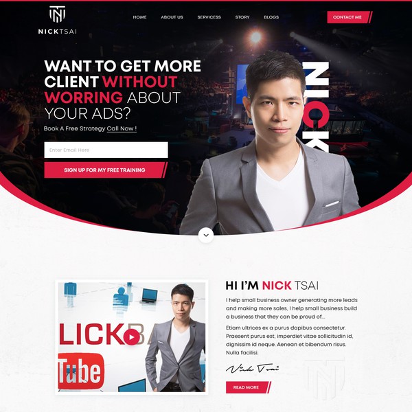 Design by DesignFuel titled "my homepage and blog post page"