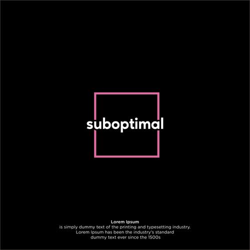 Logo design for a substack/newsletter: "suboptimal" Design by -athala-