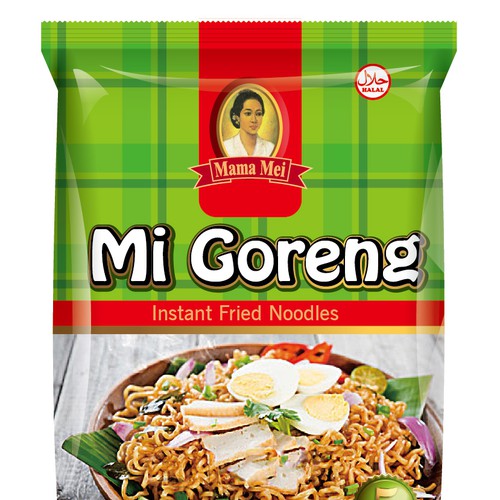 Create  an eyecatching label design for Mama Mie Instant Noodles Diseño de Vincent♬♬ Z