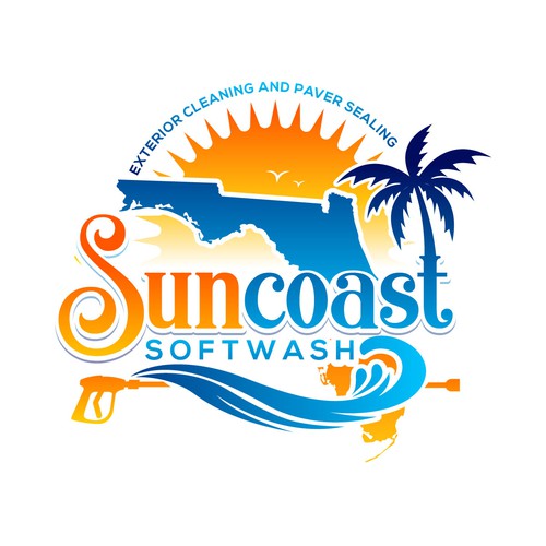 A logo for a softwash company that is appealing and inviting Design by Operation Design